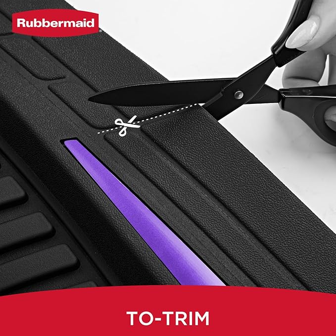 Rubbermaid Car Floor Mats Full Set – Premium All-Weather Car Mat with Brushed Aluminum Inserts, Universal Trim-to-Fit Design, Anti-Slip Backing for Cars, SUVs, Trucks, and Vans