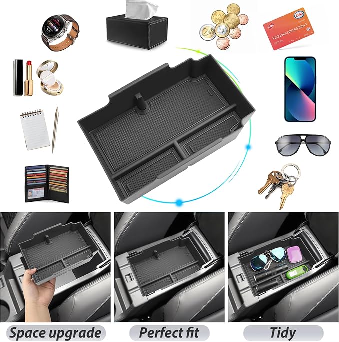 SKTU for 2024 2025 2026 Subaru Crosstrek/Subaru Impreza Center Console Organizer 2024-2026 Crosstrek Console Tray 2024 2025 2026 Impreza Accessories Tray 2024 2025 2026 Crosstrek Accessories (Black)