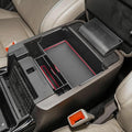 Center Console Organizer Compatible with Ford Explorer 2020 2021 2022 2023 2024 2025 2026 Interior Accessories, Coin Holder Armrest Secondary Storage Box Container Insert Divider Tray, Red