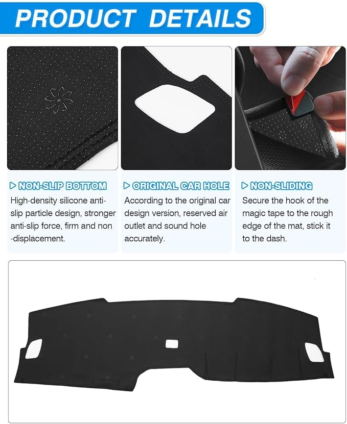 CARTIST Dashboard Cover Fit for CRV CR-V 2023 2024 2025 Accessories Dash Cover Mat Non-Slip Pad Carpet Anti-Glare(Without HUD)