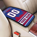 Custom Buffalo Car Armrest Covers Personalized Football Style with Name Number Customized Auto Center Console Pad Car Handrail Box Cushion for Most Vehicle Decor Accessories, Fans Gift