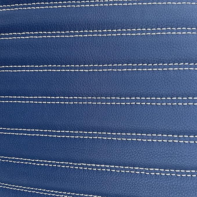 Custom Fit Car Floor Mats for Most Cars, SUVs, Trucks - Waterproof PU Leather All-Weather Floor Liners - Durable Anti-Slip Interior Car Accessories to Protect Vehicle Floors (Blue Strip)