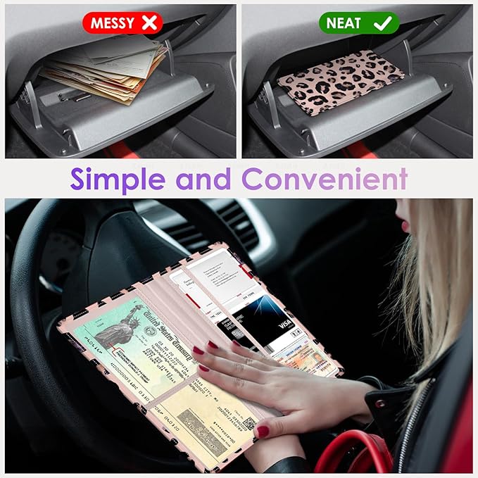 Car Registration and Insurance Holder，Colour Patterns Men Women Car License Document Registration and Insurance Card Holder