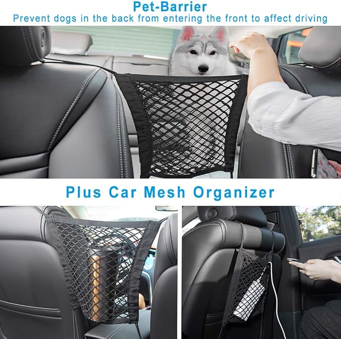 Bark Lover Deluxe More Durable Waterproof Backseat Protector, High Heat Resistant and Nonslip Back Seat Cover for Dogs Kids, Universal Size Fits Cars, Trucks, SUVs