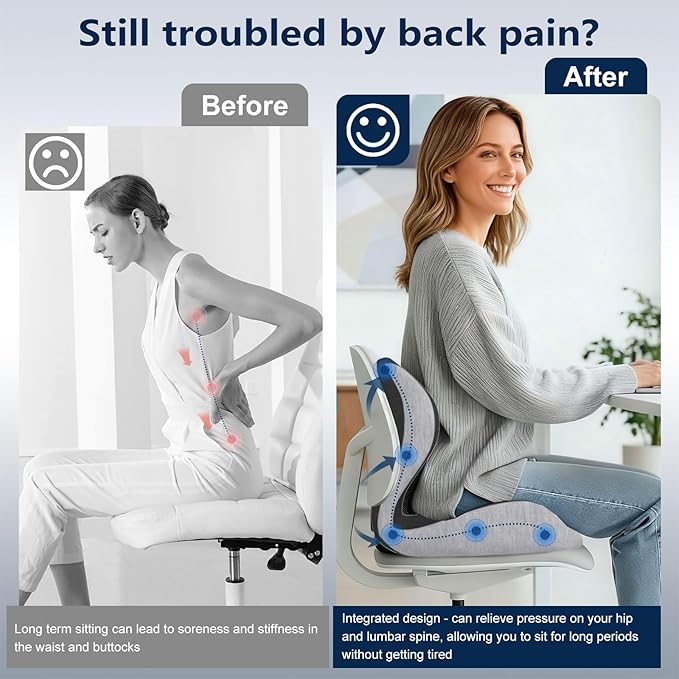 Adult Booster Car Seat Cushion, Office Chair Cushion,Truck Seat Cushion, Memory Foam Seat Cushion Increase Height by 3.94 Inch, Car Cushions for Driving Long Sciatica Tailbone Pain Relief