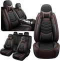 Car Seat Covers Fit for Chevy Trax 2015-2025, Side Airbag Compatibility, 3D Lumbar Support and Seamless Fit, Easy to Clean Sports Seat CoverFull Set with Pillow, Black Brown