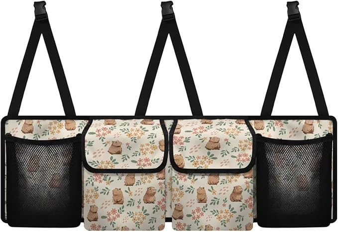 Car Trunk Organizer and Storage Cute Capybara Car Organizer Keep the Car Clean and Tidy, Washable Car Organization Women Automotive Interior Accessories for SUV/MPV/Truck/Van/Sedan
