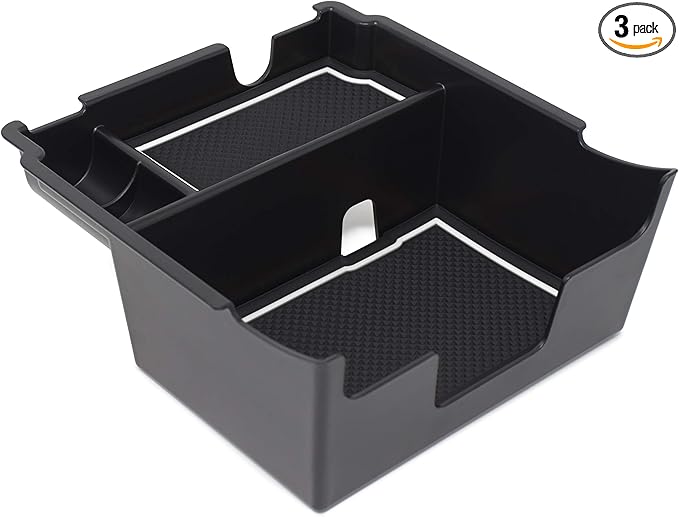 CupHolderHero Compatible with Subaru Crosstrek 2018-2022 and Subaru Impreza 2017-2022 Premium Custom Interior Non-Slip Anti Dust Center Console Organizer Tray with Liner Mats, 3-pc Set (White Trim)