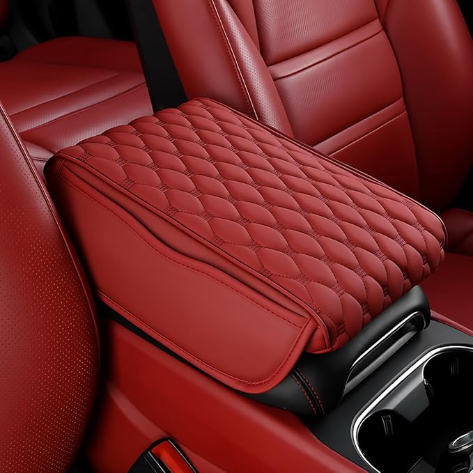 Civenhhd Car Armrest Pad, Universal Armrest Cushion Pad, Leather Armrest Box Pad