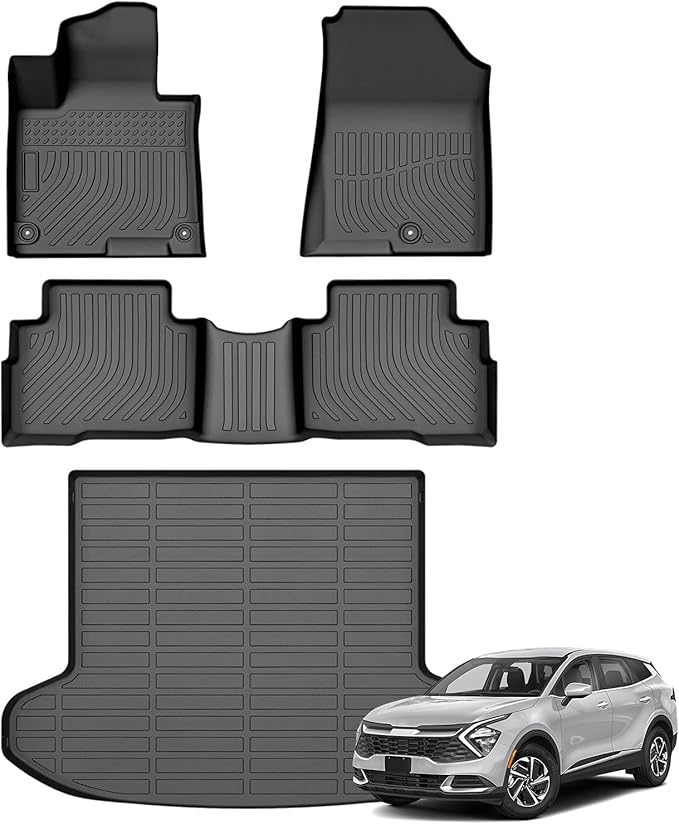 Cartist Floor Mats & Cargo Liner Fit for Kia Sportage 2023-2025 2026 (Only for Gasoline) All Weather Floor mats for Sportage Accessories Car Mats Waterproof