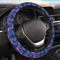 Pink Flamingos Palm Leaves Steering Wheel Cover for Women Men Girls, Accessories Decor Thickened Anti-Slip Auto Steering Wheel Covers Protector Universal Fit 15 Inch for Cars, Truck, SUV