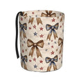 Elegant Bow Star Car Trash Can Leak-Proof Waterproof Hanging Trash Bin Collapsible Garbage Can for Car Accessories Travelling Camping