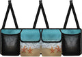 Sea Starfish Trunk Organizer and Storage, Backseat Hanging Organizer for SUV, Truck, MPV, Waterproof, Collapsible Cargo Storage Bag with 4 Pockets