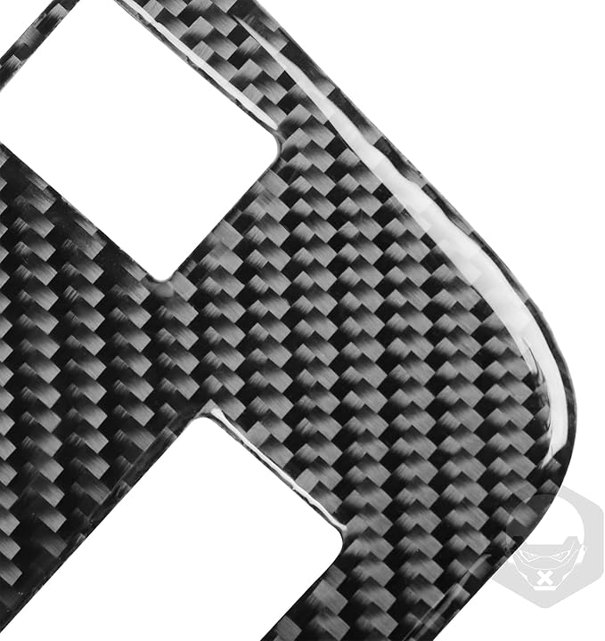 NVCNX Real Premium Carbon Fiber for Chrysler 300 Accessories 2015-2023 2016 2017 2018 2019 2020 2021 2022 S/C/Limited/Touring Car Rear USB Charging Port Panel Cover Interior Trim 2PCs, for 2 Buttons