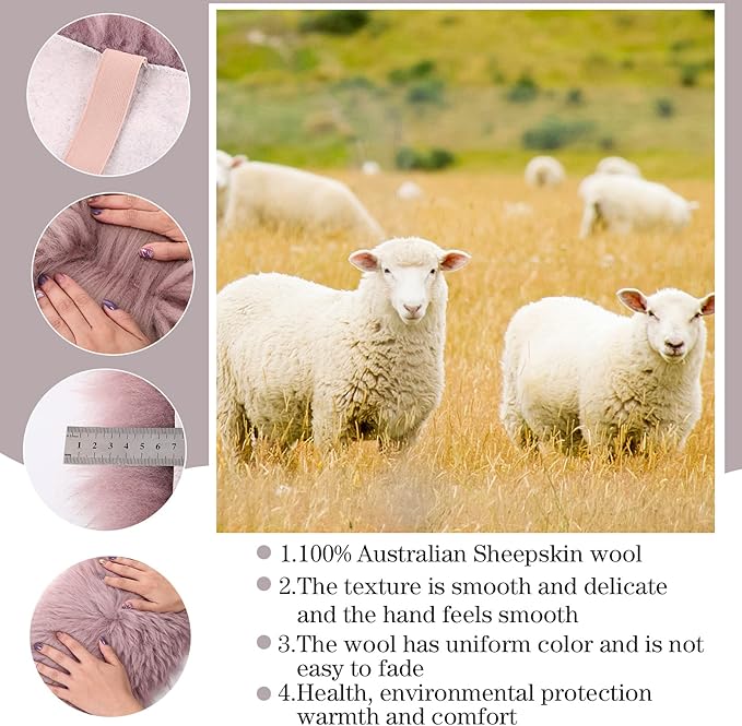 Frienda Furry Armrest Cover Auto Center Console Cover Car Soft Console Pad, Real Sheepskin Wool Soft Fluffy Auto Center Armrest Pad for Most Car Decoration Protector(Cameo Brown)