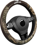 Mossy Oak Camo Steering Wheel Cover, Durable Grip Car Steering Cover, Universal Fit 14.5"–15.5" - Made with Premium Brown PVC Leather and Cotton Fabric, Anti-Slip - Official Licensed Product