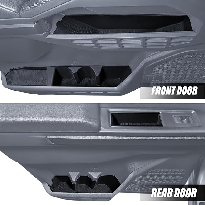bgucar Interior Silicone Liner Insert Custom Fit for Tacoma 2024-2026, Silicone Organizer Tray for Tacoma Gen 4th Double Cab only - Fully Covered - for Tacoma Accessories