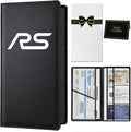 ABSWER Premium Car Registration and Insurance Card Holder with Magnetic Shut Compatible with Chevy Camaro RS Vehicle License Document Glove Box Car Organizer Gifts Interior Accessories
