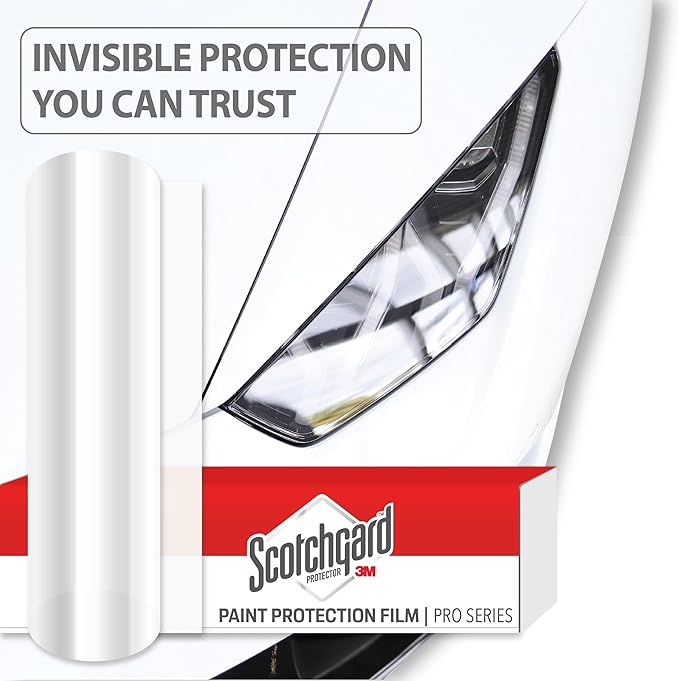 Prime Ave 3M Clear Paint Protection Film, 8 mil PPF Vinyl Wrap with Self-Healing Technology, UV Protection, Non-Yellowing, Scratch Resistant, Glossy Finish (12 x 144in)