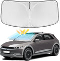 for Hyundai Ioniq 5 2022-2025 2026 Windshield Sun Shade - 4 Layers Car Sunshades for Front Windows Shade Cover Custom Fit Ioniq 5 Sun Visor 240T Retractable Shade Blocks UV Rays Car Accessories