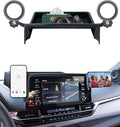 Car Phone Holder for Toyota Sienna 2021-2024 Accessories Magnetic Cell Phone Mount Apply to 9 Inch Screen Fixed Clip Hands-Free 360 Degree Rotation with Dashboard Storage Tray