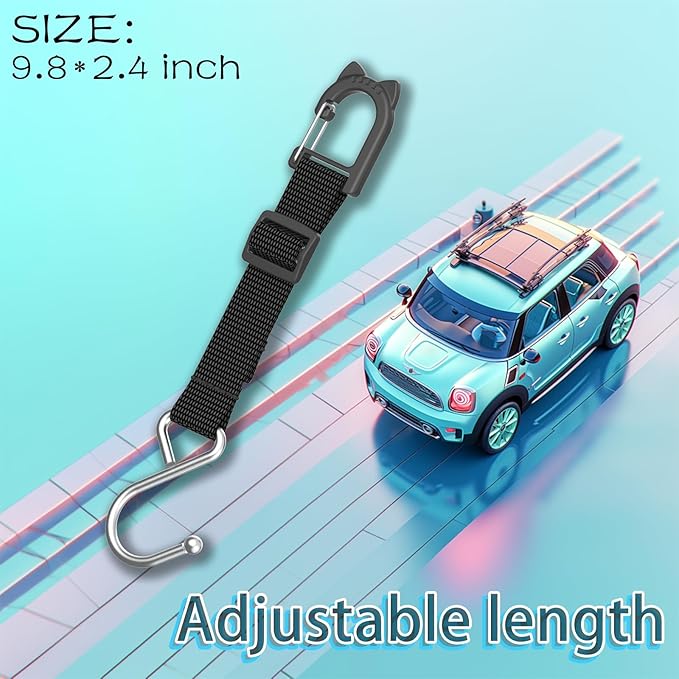 QUIDAOSO Car Purse Hook Holder, Car Hooks for Headrest, S-Shaped Heavy-Duty Metal Hooks, A Safe Choice for Parents, 2 Packs.