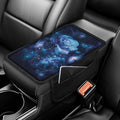 CLOHOMIN Blue Rose Car Armrest Center Console Cover Butterfly Vehicle Center Console Armrest Cover Pad for Most Cars Trucks SUVs Auto Interior Accessories Arm Rest Pad Cushion