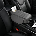 Car Arm Rest Cover Pad for Ford Maverick 2022 2023 2024, Leather Memory Foam Center Console Cushion with 2 Storage Bags and a Tissue Box Universal Car Interior Accessories,B/Gray