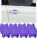 Ziciner 8 PCS Car Door Handle Sticker, Carbon Fiber Texture Auto Door Handle Protective Films, Anti-Scratches Door Side Handle Paint Guard, Universal Vehicle Accessories for Most Cars (Purple)