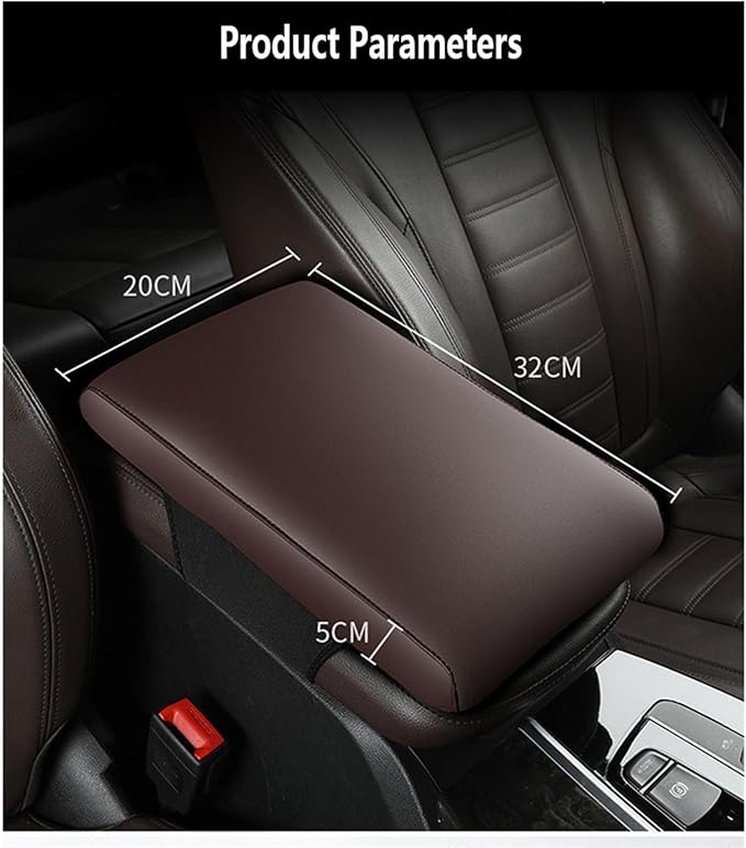 Car Armrest Cover Pad for Mazda CX-5 2012–2025 Premium Leather Center Console Armrest Cushion Pad Anti-Scratch Waterproof Auto Interior Accessories Wine Red