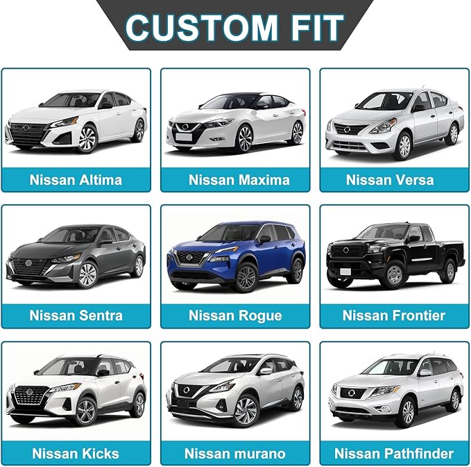 GIANT PANDA Front Seat Cover for Nissan, 3D Air Mesh Car Seat Covers Custom Fit Nissan Altima Rogue Sentra Versa Kicks Frontier Murano Pathfinder Maxima (2-Pack Red)