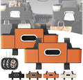 3-in-1 Car Backseat Organizer with Cup Holder, 2026 New Car Organizers and Storage, Multifunctional Back Seat Car Organizer for Hold Phones, Snacks, Drinks, and Handbags (Orange*2)
