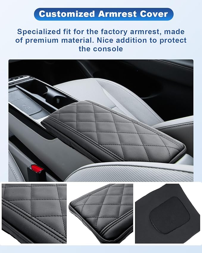 CDEFG Compatible with 2025 2026 Hyundai Tucson Limited Center Console Cover for 2025 2026 Tucson Limited/ 2025 2026 Tucson Hybrid Accessories Armrest Cover Middle Console Arm Rest Pad
