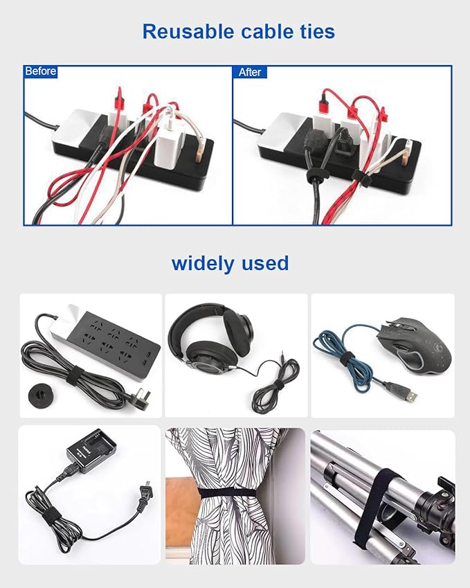 YKT Dash Cam Cable Management Kit, 20 Clips, 4P Dash Cam Adhesive Pad Replacement, 9.8ft Reusable Cable Ties, 49ft Cable Sleeve, Adhesive Foam Sheets, Vehicle Wire Organizer
