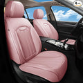 COVER EMPIRE Pink Car Seat Covers Fit for Corolla Cross RAV4 Kona HR-V CRV UX,Waterproof and Breathable Automotive Seat Covers Full Set, Front and Rear Leather Seat Covers.