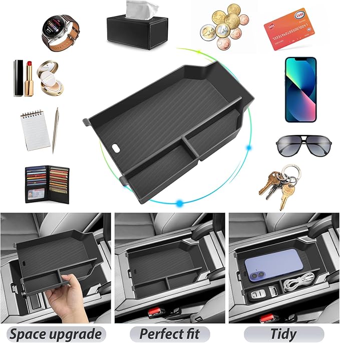 SKTU for 2025 2026 BMW X3 Center Console Organizer for 2025 2026 BMW X3 (30 xDrive/M50 xDrive) Console Tray 2025 2026 X3 Armrest Tray BMW X3 2025 2026 Accessories Insert Glove Pallet Organizer