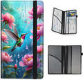 Tudguiloae Car Registration and Insurance Card Holder, Trunk Document Holder Organizer, Essential Vehicle Glove Box Organizer PU Leather Wallet for Driver,Hummingbird Garden