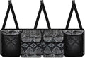 SEANATIVE Black Snake Skin Car Trunk Organizer and Storage, Hanging Organizer for SUV, MPV, Waterproof, Cargo Storage Bag with 4 Pockets, Car Interior Accessories for Men &Women