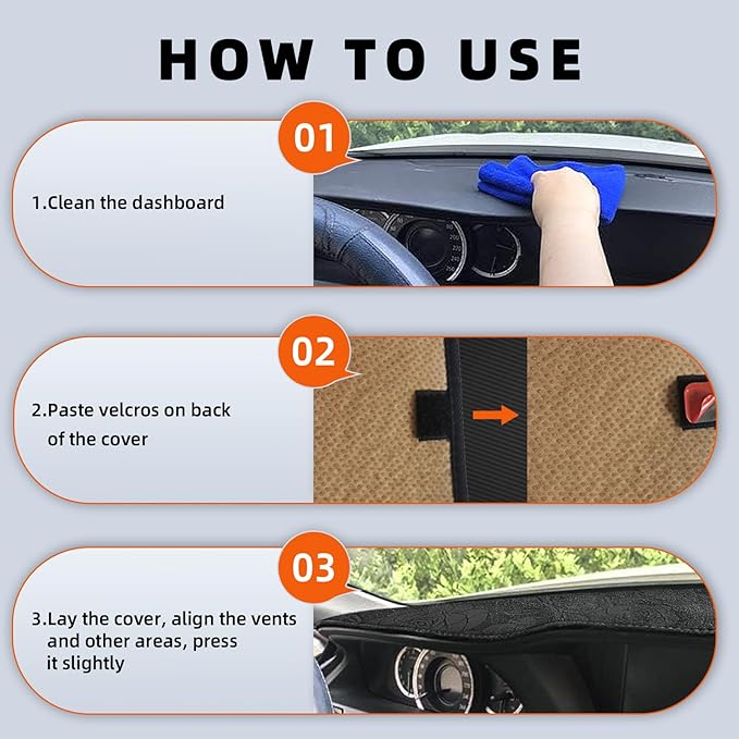 KEYOOG Dashboard Cover Dash Mat Fit for 2020-2015 Fo-rd F-150,2020-2018 Expedition (for W/Dash Center Speaker Models Only),Car Dash Board Mat Anti-Glare Carpet,Non-Slip Pad (Flannel)