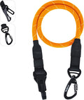 PetBonus Dog Seat Belt for Car, Durable Rope Dog Car Harness Seatbelt for Vehicle, Pet Tether Safety Restraint with Heavy Duty Buckle Hook Latch Lockable Clip for Small Medium Large Breeds (Orange)