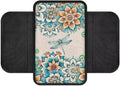 Boatee Flower Dragonfly Car Center Console Cover Auto Arm Rest Mat for Car Armrest Organizer for Car Console Cushion Comfortable Console Cover Universal Armrest Box Pad Interior Decor White