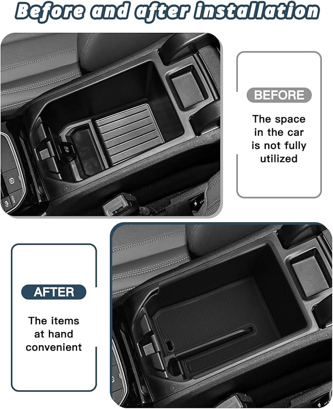 Ruiya 2025 BMW X4 Center Console Organizer for BMW X4 2025 Accessories ABS Material Armrest Console Glove Tray Compatible with (2019-2026) BMW X4 G02 & (2018-2024) BMW X3 G01
