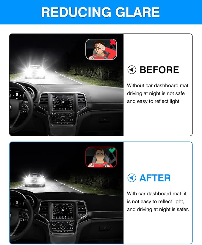 CARTIST Dashboard Cover Mat for 2011-2019 2020 2021 Jeep Grand Cherokee Accessories Dash Cover Suede Dash Mat Sunshade Glare UV Rays Protector (NOT for Jeep Cherokee & Grand Cherokee L)