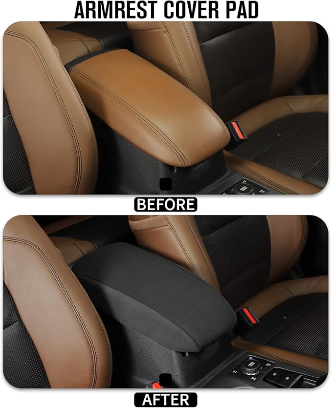 Jimen for Bronco Sport Center Console Cover, Armrest Cover Cushion Pad Protector Compatible with Ford Bronco Sport 2021-2023