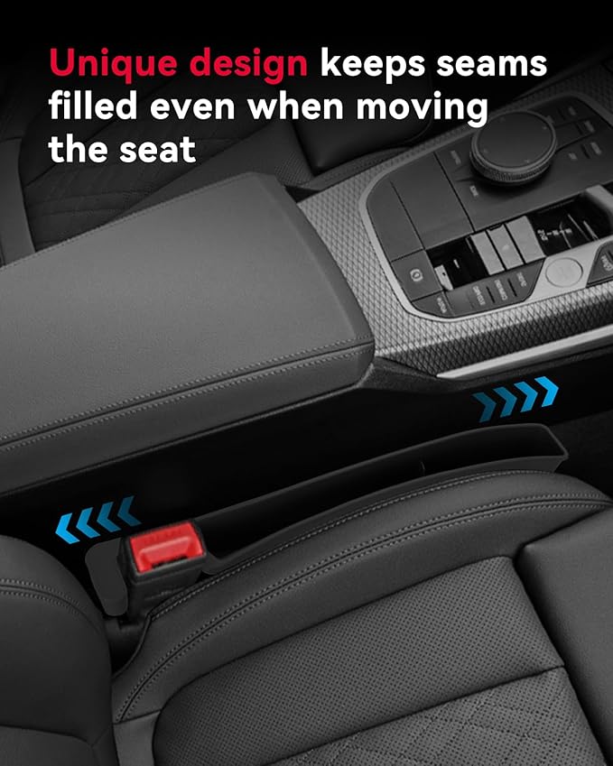 Edotim Car Seat Gap Filler, Seat Gap Organizer with Phone Holder, Car Seat Accessories, Car Organizer Fit SUV Truck-2PCS Pink