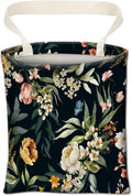 ABUIFDK Car Trash Can, Cute Car Trash Bag, Hanging Car Organizer and Storage Bag, Trash Bin for Car Accessories, Vehicle, Travelling, Camping Watercolor Flowers