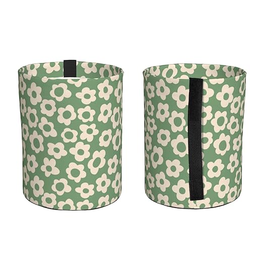 BEIANSHUO Vintage Groovy Flowers Car Trash Can Collapsible Garbage Can,Hanging Trash Bag Water Proof with Suitable for Storage for Car Interiors,Home