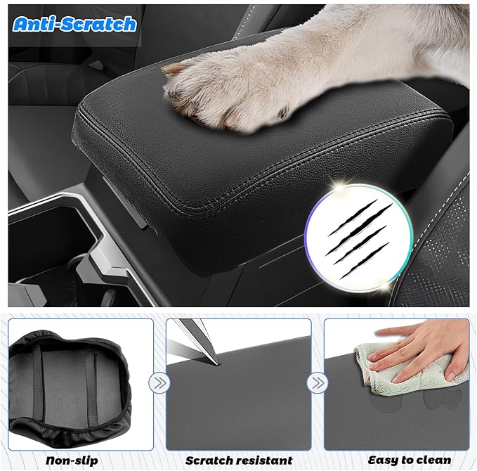 SHAOHAO for 2025 2026 Toyota 4Runner Center Console Cover for 2025 2026 Toyota 4Runner Accessories Armrest Cover Soft Comfy Pad 4Runner 2025 2026 Middle Console Lid Protector