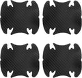 HARFINGTON 4pcs Car Door Handle Scratch Protectors Carbon Fiber Bowl Cover Anti Scratch 3D Sticker Automotive Door Handle Cups Protective Film Bowl Sticker for All Cars, Black