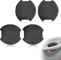 4PCS Car Door Handle Scratch Protector, Universal 3D Carbon Fiber Texture Anti-Scratch Doors Handle Paint Protection Film Cover Accessories for Most Vehicles (Large)